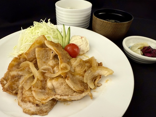 房総菜の花豚ロース生姜焼き定食