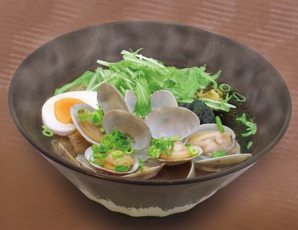 あさりとアオサ苔のハリハリ潮ラーメン