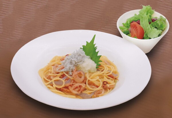 桜海老としらすおろしの和風スパゲティ