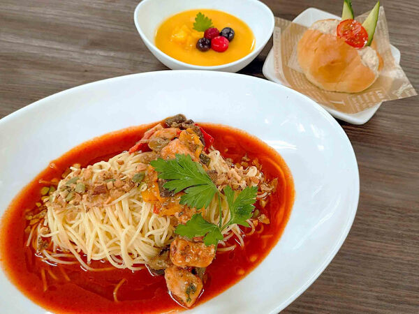 ~東急レディスゴルフ期間限定メニュー~ ガスパチョ仕立てのカッペリーニ