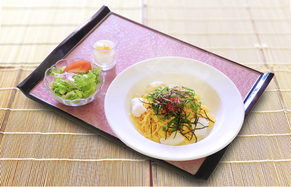 イカと明太子のクリームパスタ