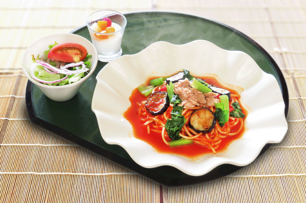 ツナと茄子のトマトパスタ