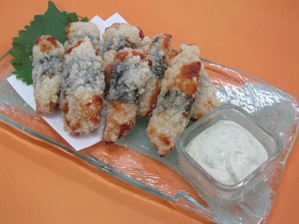 若鶏の梅しそ竜田揚げ