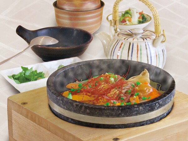 鮭のちゃんちゃん石焼御飯 ひつまぶし風