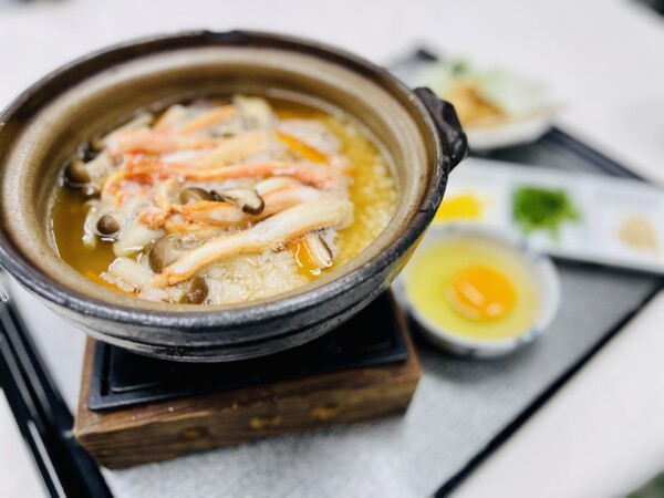 NEW ズワイ蟹と茸のたまご雑炊