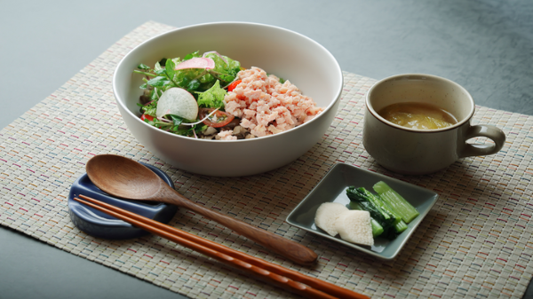 高原の発酵雑穀どんぶり　　　　　　　～森と畑の主食～