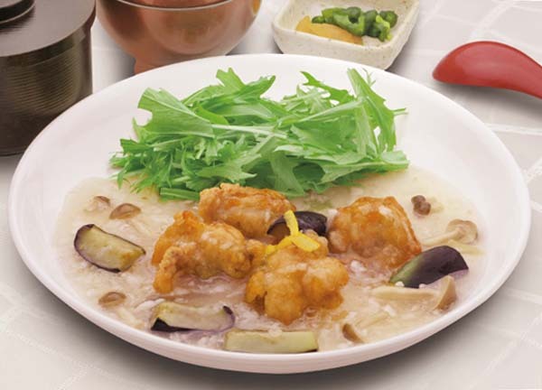 つくば鶏の唐揚げみぞれ餡かけ膳