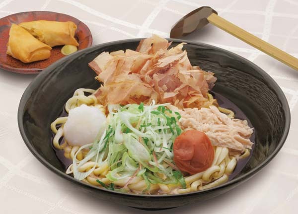 蒸し鶏と紀州南高梅の冷やしみぞれうどん
